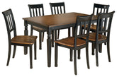 Diamond Furniture - Ashley Furniture - Owingsville Dining Table and 6 Chairs - Dining Table and 6 Chairs - D580D13